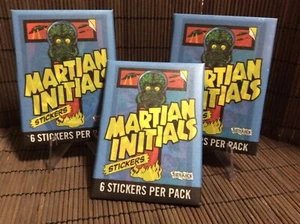 2023 MARTIAN INITIALS MARS ATTACKS! TRADING CARD STICKER WAX PACK 3-PACK BUNDLE! - Picture 1 of 5