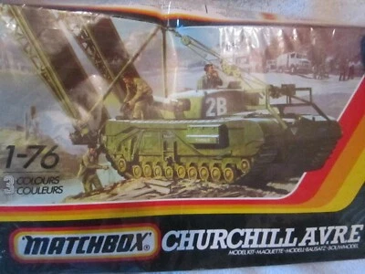 MATCHBOX CHURCHILL S.B.G ASSAULT BRIDGE 1/76 PK-177 MODEL KIT W/ DIORAMA SEALED - Image 1 of 4
