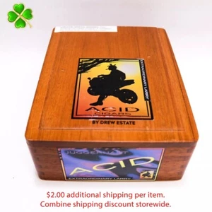 Caja de cigarros de madera vacía Acid Juggernaut Extraordinary Larry 7" x 6,5" x 3" - Imagen 1 de 11