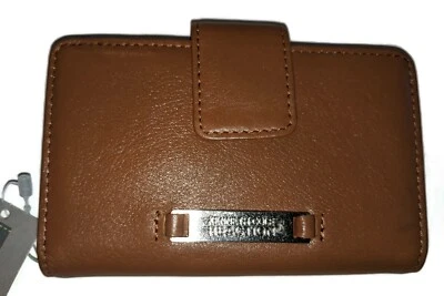 Porta-Cartão de Crédito Feminino Rolfs Porta-Cartão de Crédito com Fecho Snap Tab, Marrom, Novo - Imagem 1 de 3