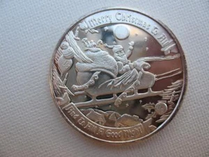1 oz.999 1997 argento babbo renna slitta buon natale a tutte le monete + oro - Foto 1 di 11
