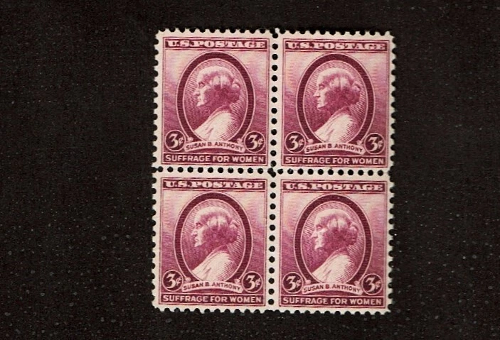 1936 U.S. COMMEMORATIVE 3c Susan B Anthony BLK OF 4  Sc#784 M/NH/OG GEM ^ - Image 1 of 1