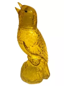VINTAGE 1970s AVON GOLDEN CANARY BIRD CHARISMA COLOGNE Bottle Yellow Glass - Picture 1 of 7