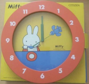 Miffy Citizen Wall Clock Wood Plastic surface Box Junk - Picture 1 of 4