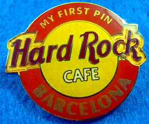 BARCELONA SPAIN ORIGINAL *MY FIRST PIN SERIES* ROUND LOGO Hard Rock Cafe PIN - Picture 1 of 1