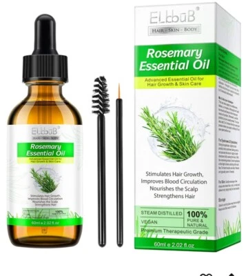 ELBBUB Ätherisches Rosmarinöl für Kopfhaut und Haar Stärkendes Öl für die Pflege d Kopf