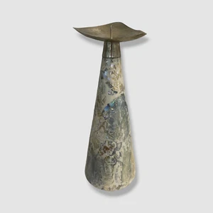 LaDorada Beige Mother of Pearl Candle Spike Holder - Picture 1 of 6