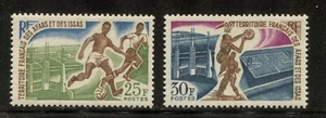 AFFARS & ISSAS 1967, SPORTS: SOCCER AND BASKETBALL, Scott 315-316, MNH - Picture 1 of 1
