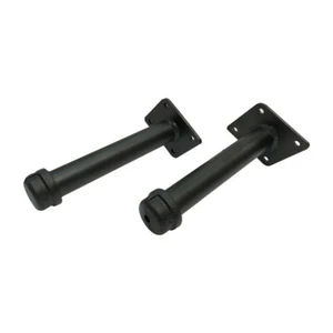 4 Pc Shelf Support Pipe Style Faceout For Wall Mounted 6"- 1/2 " Pipeline Black - Picture 1 of 5