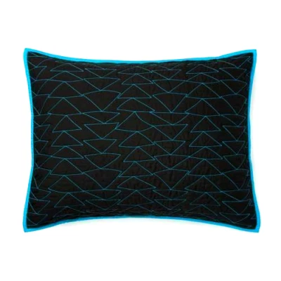 2 fundas - Fundas de almohada estándar Pillowfort negro azul punto triángulo geométricas Foto 1 de 4