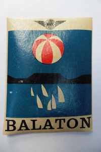 Vintage Original Hungarian Balaton Ibusz UNUSED Bus Luggage Label - Picture 1 of 3