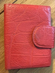 Princess Gardner Bi-Fold Wallet Vintage Red Leather Bifold - Picture 1 of 7