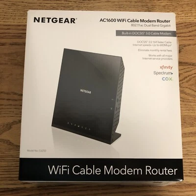 NETGEAR Cable Modem Wi-Fi Router Combo C6250 - Compatible with All Cable - Image 1 of 4