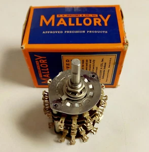 Mallory Drehschalter 4 Positionen - 2 Abschnitte - Beschreibung für Bedienung lesen - Bild 1 von 6