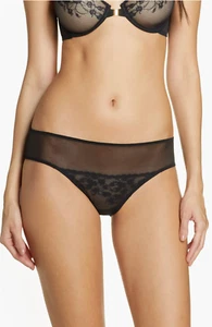 Natori Cherry Blossom French Cut Black Briefs Underwear Size Large L39722 - Picture 1 of 4