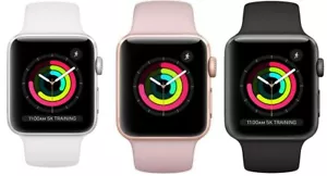 Apple Watch Series 3 38mm 42mm GPS+ WIFI + LTE UNLOCKED Gold Gray Silver - Good - Picture 1 of 7