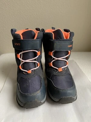 Botas de invierno Carter’s Toddler Boys’, talla 12, naranja y negro Foto 1 de 4