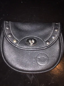 HARLEY DAVIDSON Genuino Motociclista Cuero Real Tachonado Bolsa Cinturón Bicicleta - Imagen 1 de 12