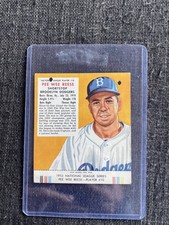 Vintage 1953 Redman Red Man Tobacco Baseball Card #10 Pee Wee Reese with tab