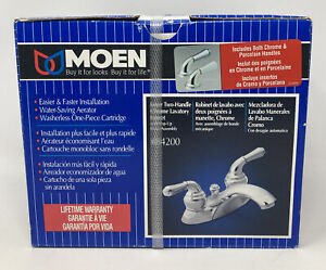 Moen Monticello 4" Centers Faucet 84200 Chrome New In Box