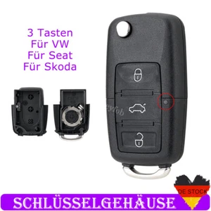 3 Tasten Klappschlüssel Gehäuse für VW Bora Polo Passat 3B 3BG B5 Caddy EOS Golf - Bild 1 von 11