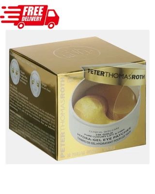 Parches para ojos Peter Thomas Roth oro 24K Hydra-Gel 60 parches nuevos en Bo Foto 1 de 3