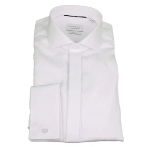 Eterna Herren Businesshemd Covershirt Umschlagmanschette Slim Fit weiß 8817 F392 - Picture 1 of 4