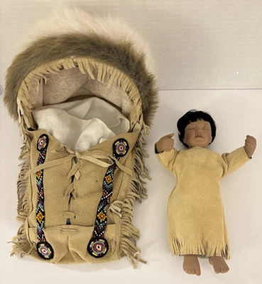 ASHTON DRAKE GALLERIES Sleeping Bear Doll Precious Papooses #'d Signed READ - Изображение 1 из 4