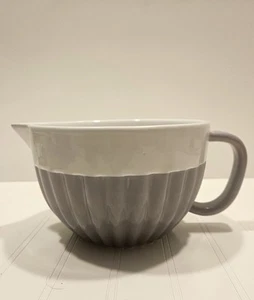 Core Kitchen Mixing Bowl Ceramic 8.5x4.5” Lavender & White - Picture 1 of 5