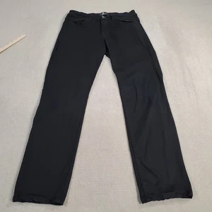 7 For All Mankind Jeans Mens 30x29 Black Slimmy Luxe Sport Straight Leg Stretch* - Picture 1 of 14