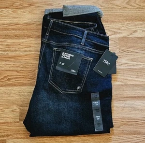 New Women’s Silver Jeans Boyfriend Mid Rise Slim Leg 18W x 29L Dark Wash Pants - Picture 1 of 13