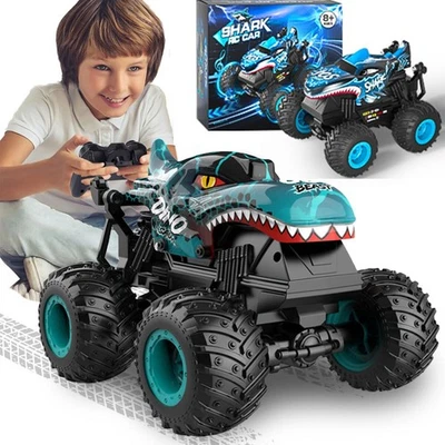 MARKENLOS Ferngesteuertes Auto 4WD Kinder Monster Dinosaurier Truck Spielzeug ab 3 +Jahre