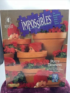 NEW - Impossibles "Potty Training" 750 Pc Puzzle by BePuzzled 1995 Anne Geddes - Picture 1 of 6