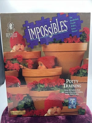 NUEVO - Impossibles "Entrenamiento para ir al baño" 750 piezas rompecabezas por BePuzzled 1995 Anne Geddes Foto 1 de 4