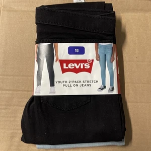 Levi’s Youth 2 Pk Stretch Pull On Jeans 10 - Picture 1 of 2