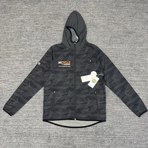 Vuori Outdoor Trainer Shell Jacket Men Small Black Camo Full Zip Hood * LOGO* - Picture 1 of 14