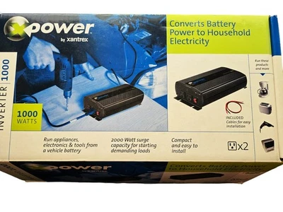 Xantrex XPower 1000W Inversor de Potencia 12V DC a 110V AC Surge 2000W Nuevo Nunca Usado Foto 1 de 4