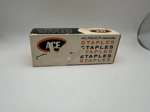 Grapas onduladas vintage ACE CLIPPER #700 ~ caja completa casi 7/8 ~ uso/apoyo/pantalla - Imagen 1 de 4