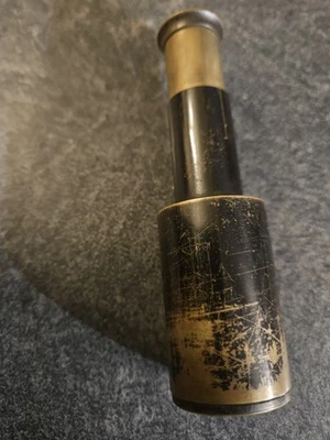 Jumelle Lorgnette Longue-Vue De Théâtre Laiton Doré Laqué Noir Fin 19e Début 20e - Photo 1/4