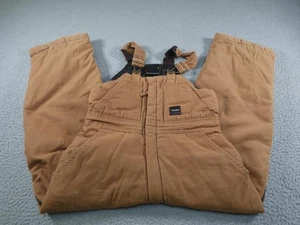 Walls Bib Overalls Kids Large Brown Canvas Insulated Snow Pants Kidz Grow System - Picture 1 of 16