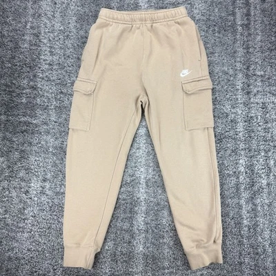 Nike Men's M Beige Cargo Jogger Sweatpants Cargo Pockets Cotton Blend Active - Image 1 of 4
