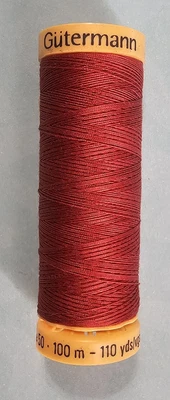 Gutermann Natural Cotton Thread RUST 100% Cotton 100m - 110yds/vgs - Image 1 of 2