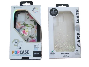 Set of 2 New iPhone 13 Cell Phone Cases Case Mate Twinkle and PopCase with Roses - Picture 1 of 5