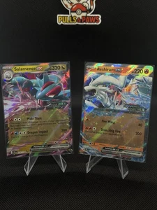 Pokemon Reshiram EX 030/159 y Salamence EX 114/158 viaje estampado juntos  - Imagen 1 de 2