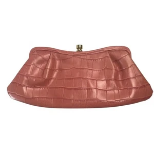 BANANA REPUBLIC - Banana Republic Clutch in Krokoprägung 100% Leder Dust Pink - Bild 1 von 6