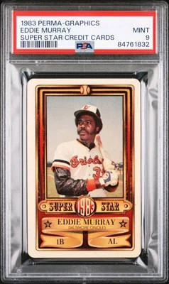 🔥⚾️1983 PERMA-GRAPHICS SUPER STAR CREDIT CARDS EDDIE MURRAY HOF PSA 9🔥🏟 - Image 1 of 3