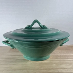 Cazuela de colección Homer Laughlin HARLEQUIN cubierta de abeto con tapa años 40 - Imagen 1 de 13