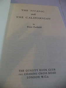 Die Titanic und der Kalifornier altes Vintage Buch Peter Padfield 1965 - Bild 1 von 6