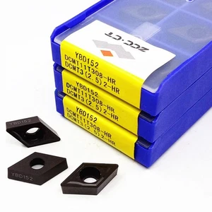10pcs DCMT11T308-HR YBD152 DCMT32.52-HR ZCC.CT CNC TOOL Carbide Inserts Original - Picture 1 of 2