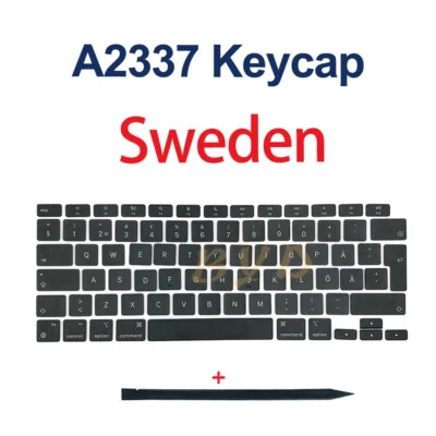 Laptop A2337 Key Keycaps Keys Swedish Layout for Macbook Air 13" M1 Late 2020 - Image 1 of 4